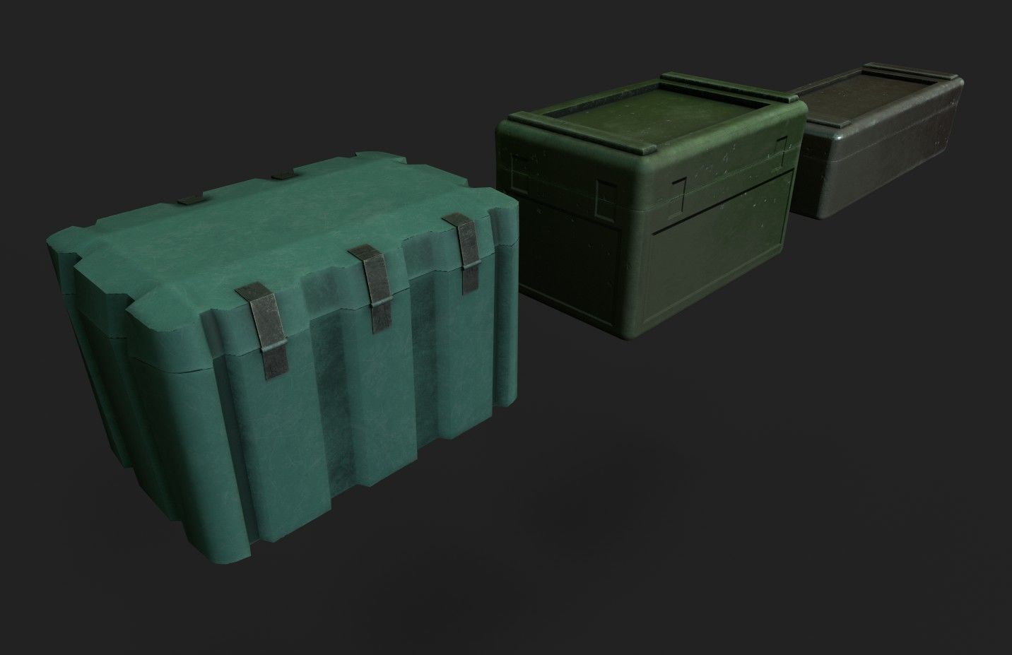 Military Boxes Low-poly 3D model_4