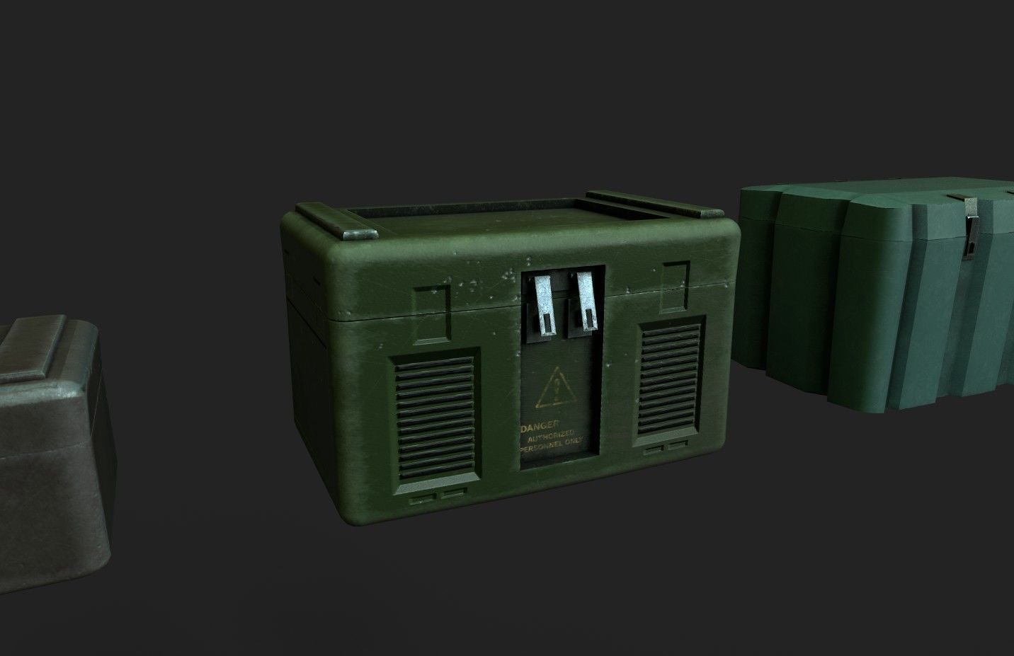 Military Boxes Low-poly 3D model_1