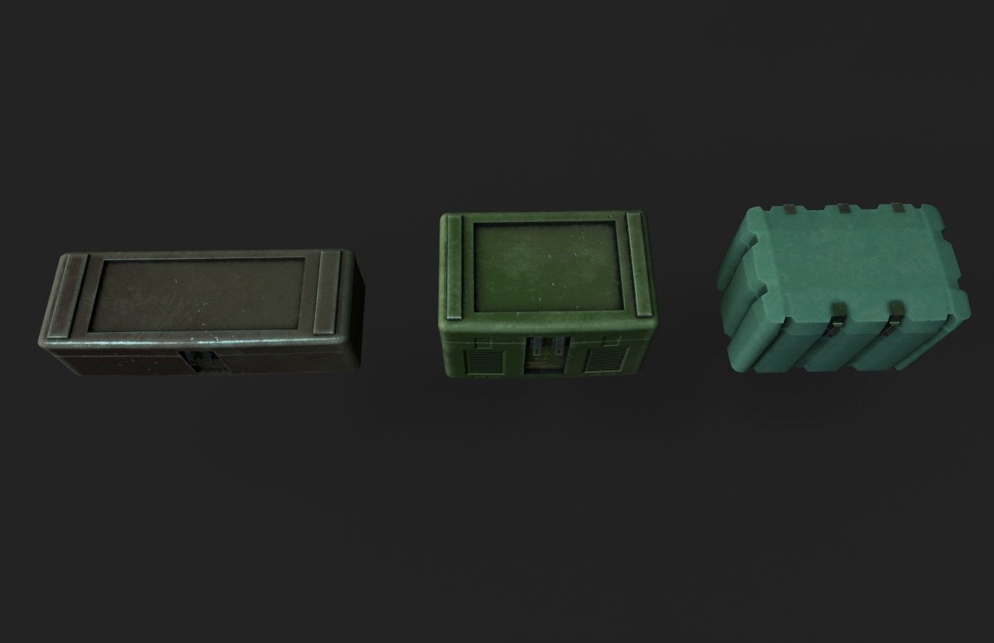 Military Boxes Low-poly 3D model_7