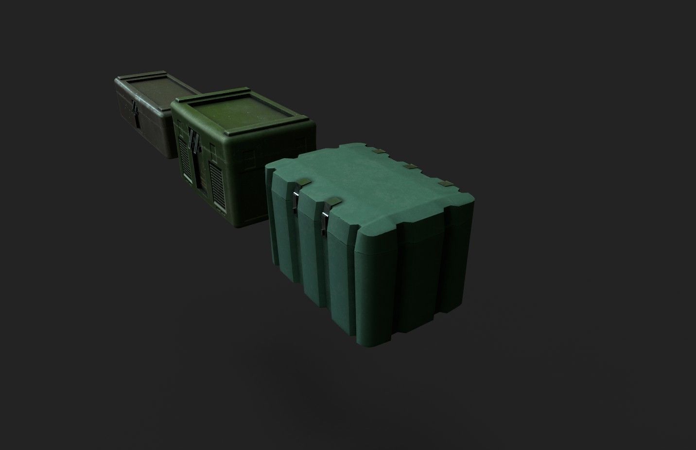 Military Boxes Low-poly 3D model_5