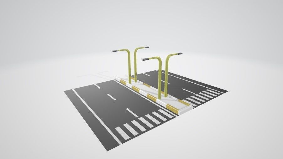 Street for gaming 3D model_11