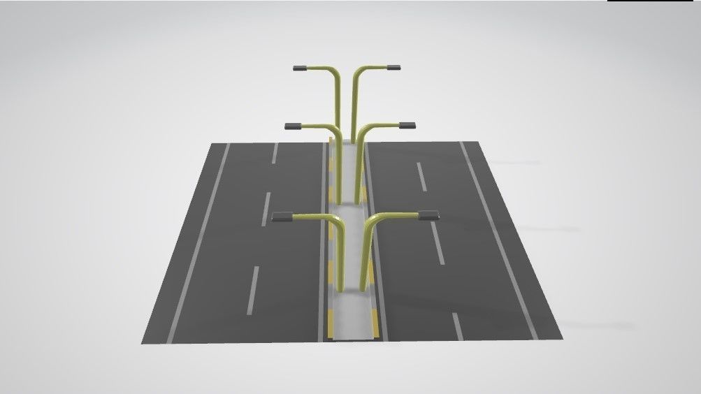 Street for gaming 3D model_3