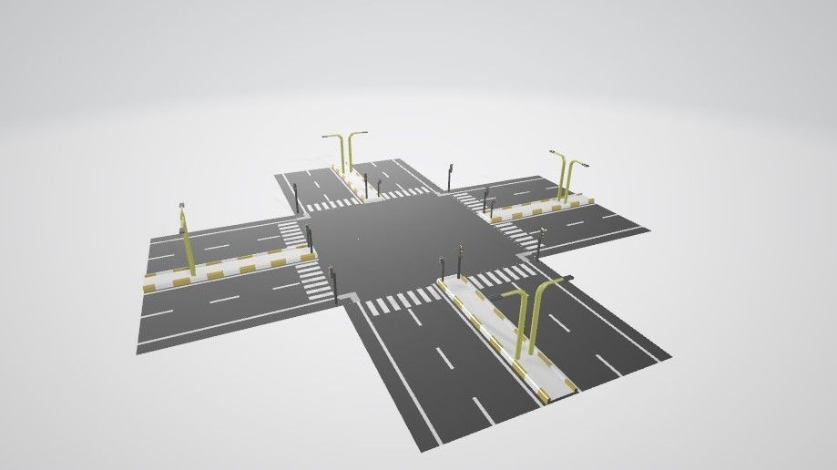 Street for gaming 3D model_21