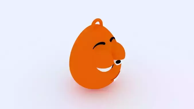 Sleepy Emoji KeyChain 3D print model