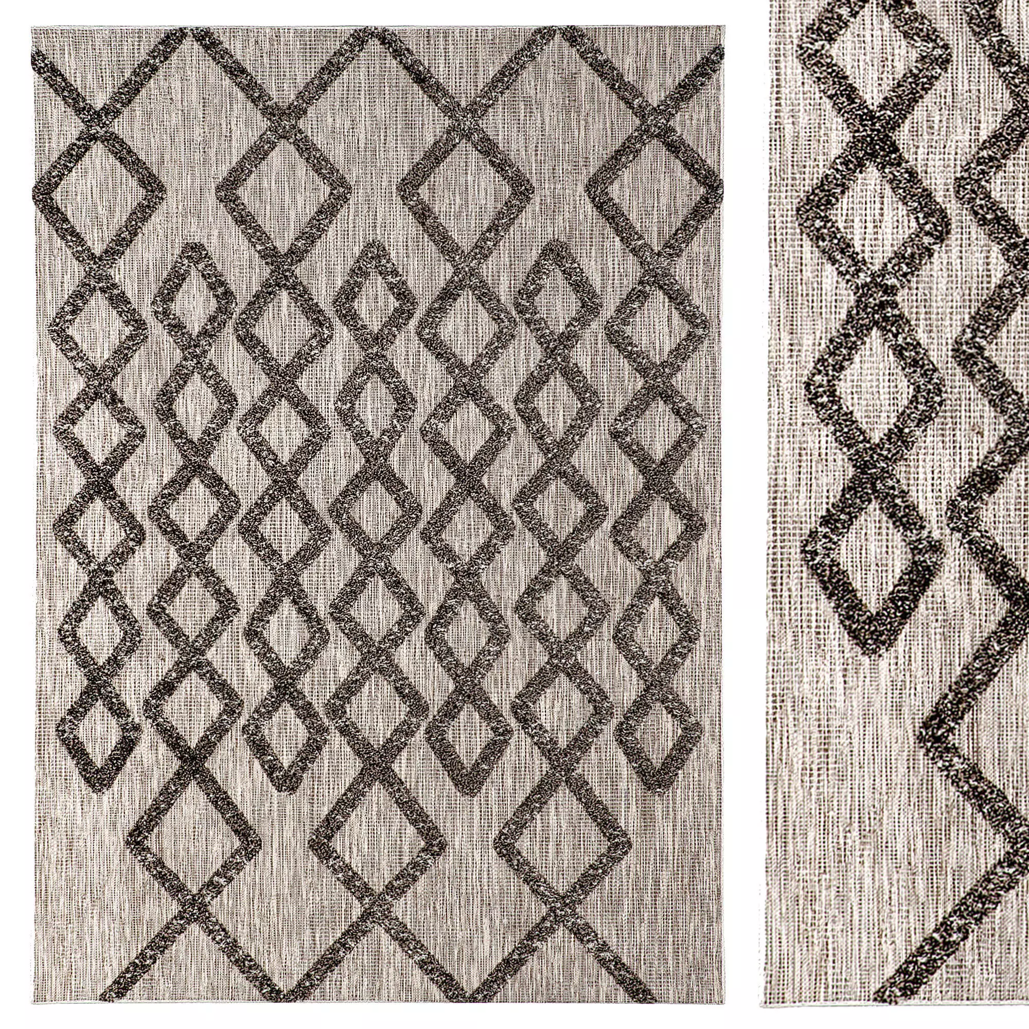 Urban Outfitters Eloise Hilo Tufted Rug 3D model