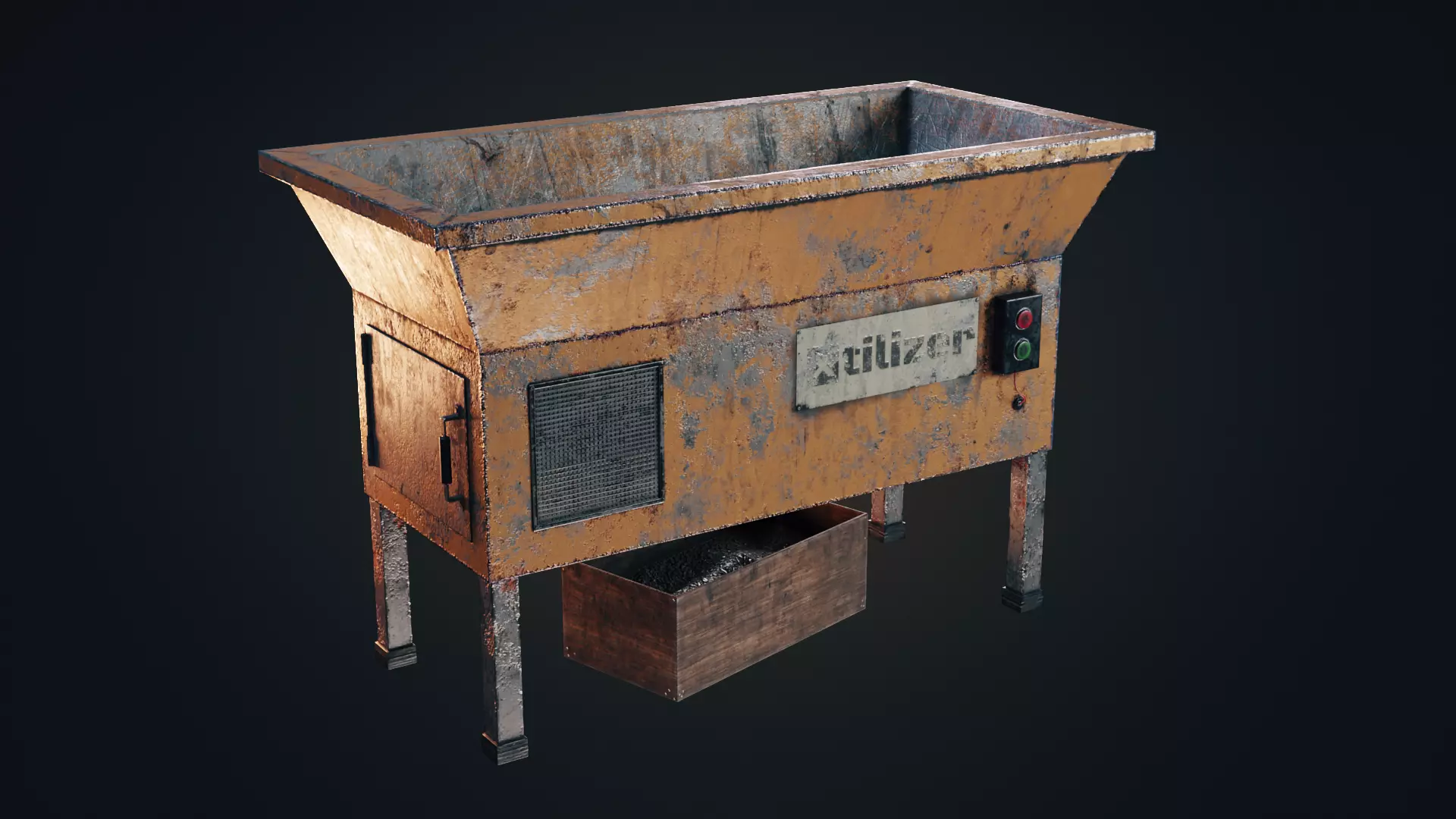 Hand Made Shredder Low-poly 3D model