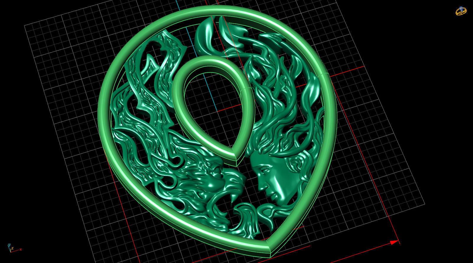 panther Necklace Instinto magerit 3D print model_9