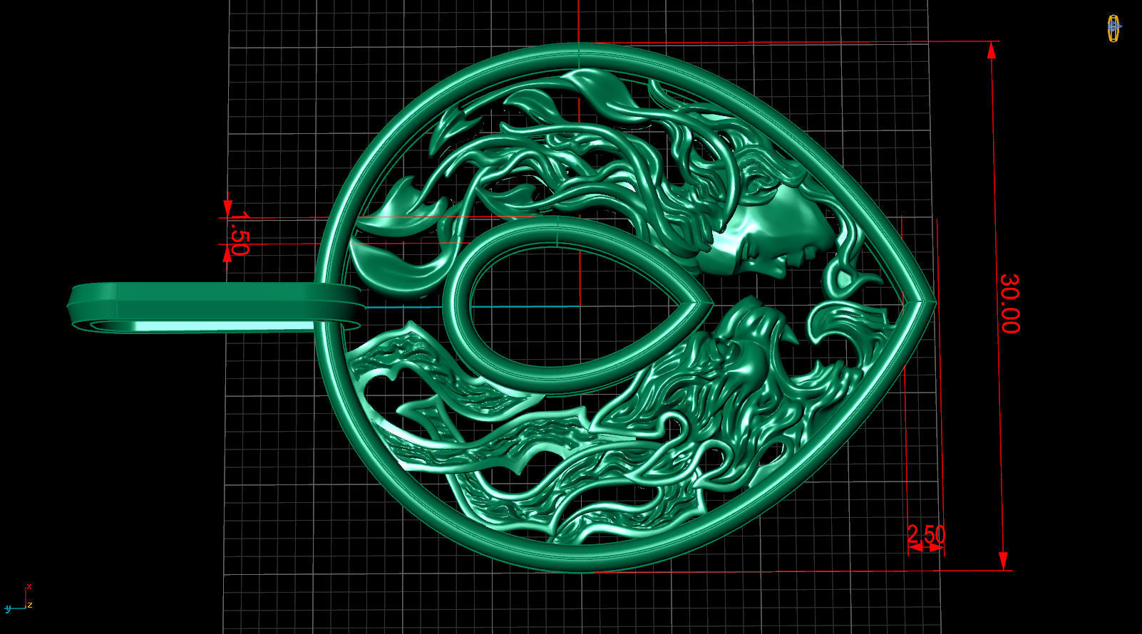 panther Necklace Instinto magerit 3D print model_7