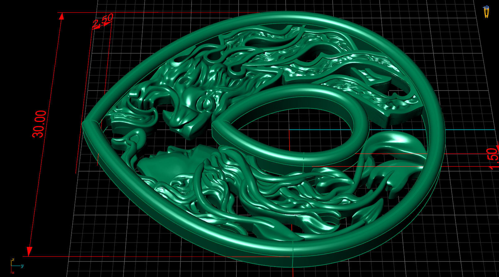 panther Necklace Instinto magerit 3D print model_11