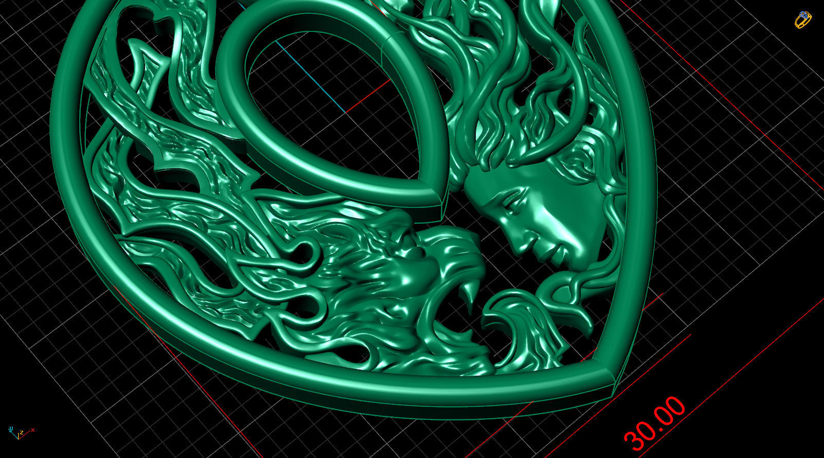 panther Necklace Instinto magerit 3D print model_1