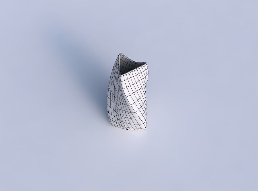 Vase twist curved tipping triangle 2 with helix smooth 3D print model_6