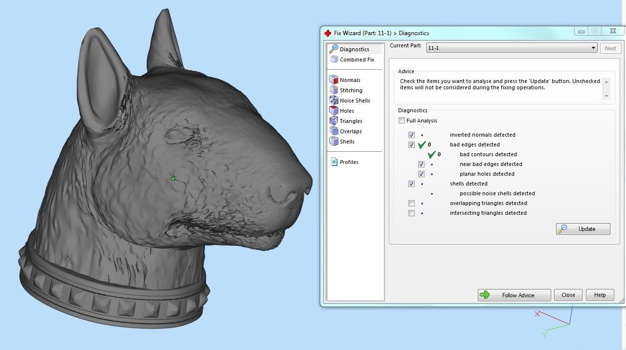 full body bull terrier and head with a collar 3D print model_4