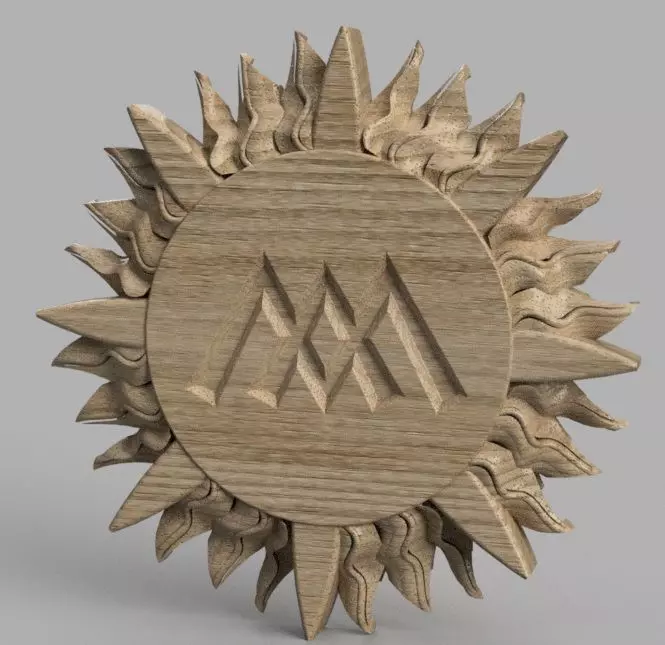 Ornament 1 cnc design wood 3D model_0