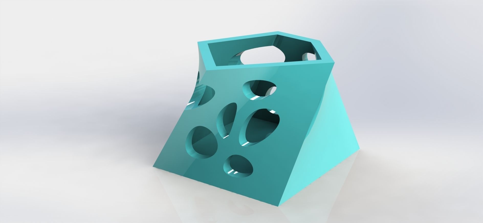 Angular Pen Holder Water  3D print model_2