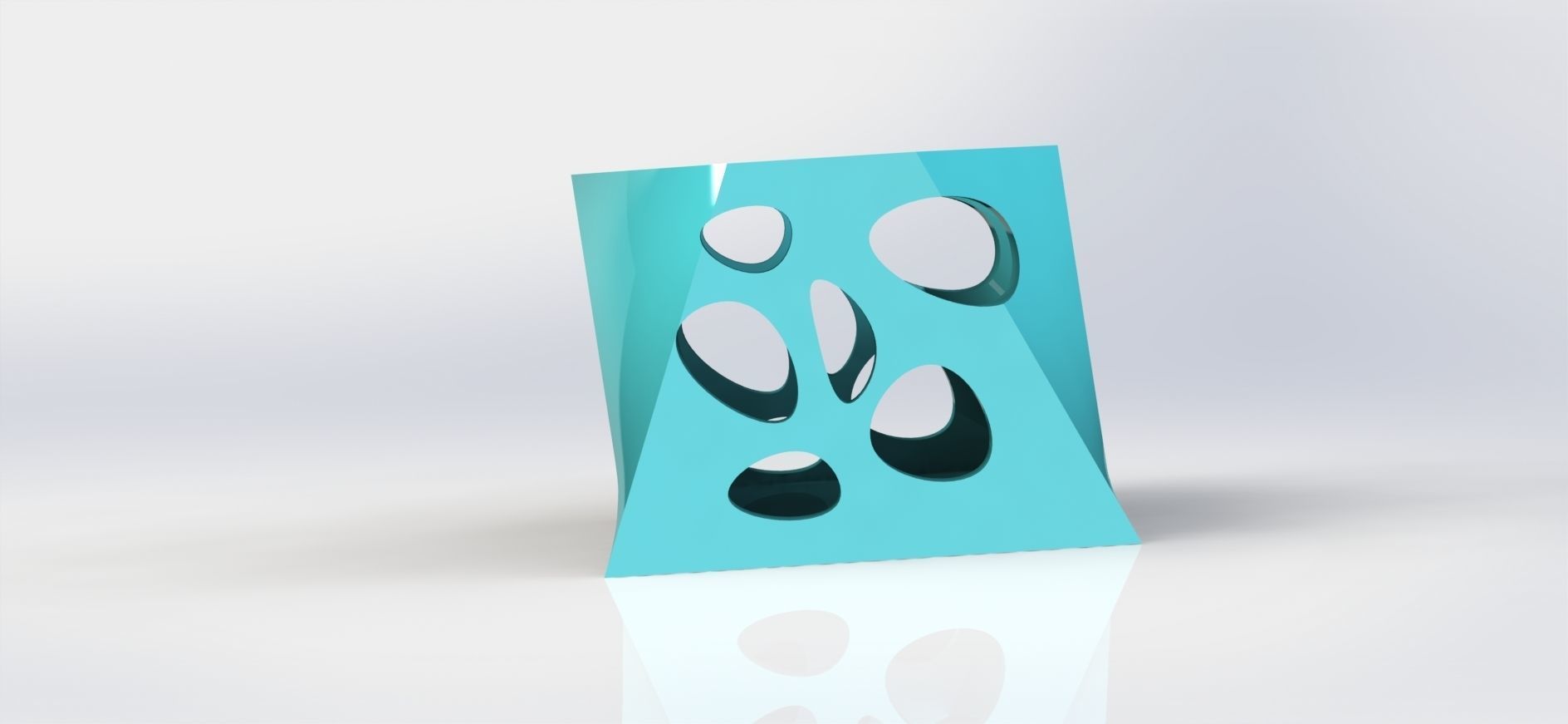 Angular Pen Holder Water  3D print model_3