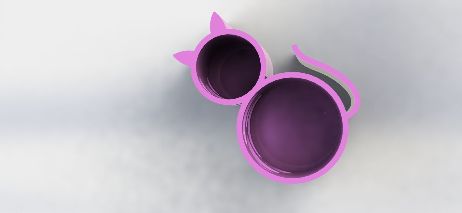 Cat Pen Holder Water 3D print model_4