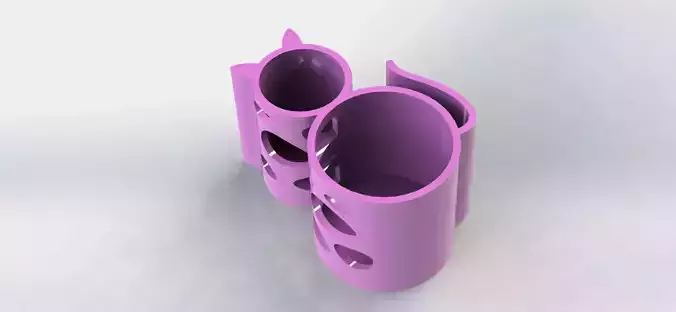 Cat Pen Holder Water  3D print model