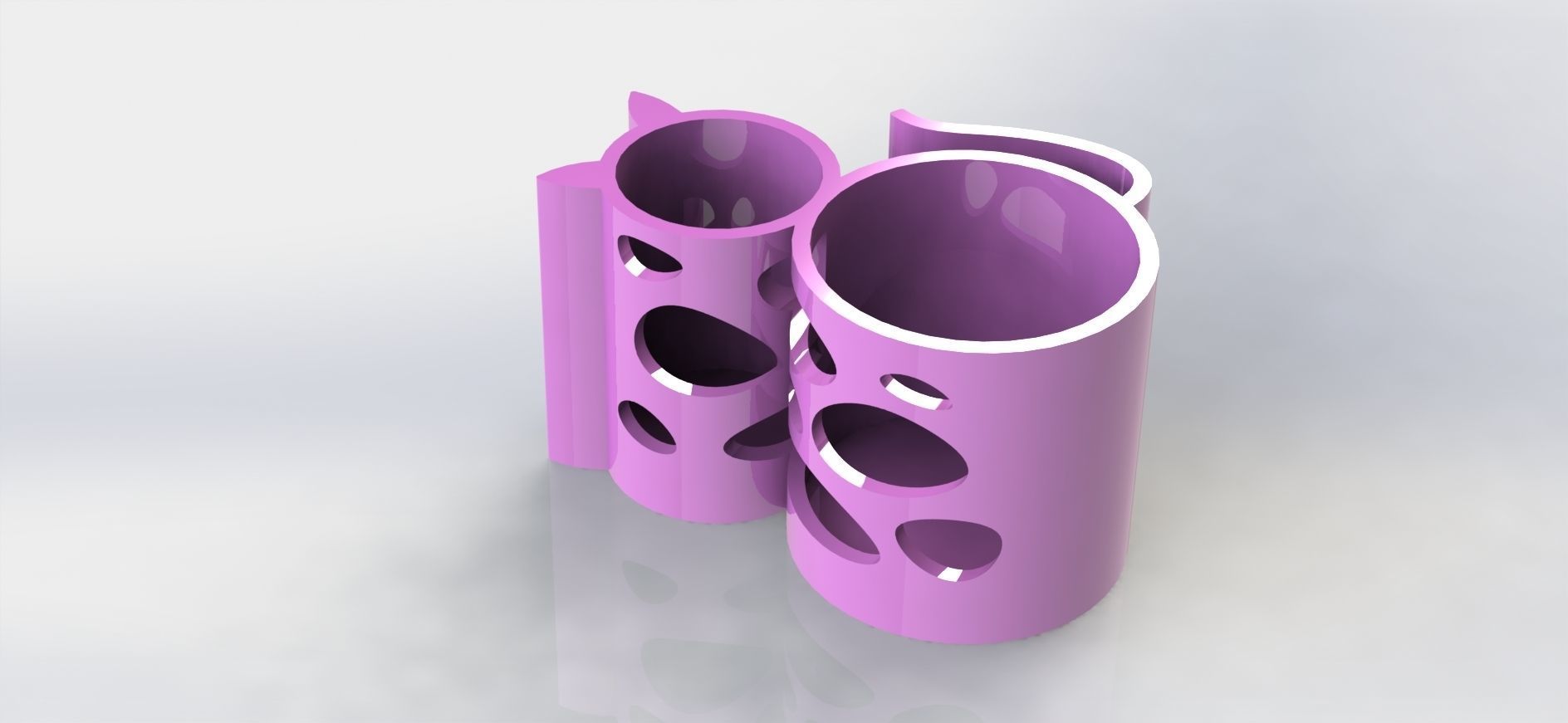 Cat Pen Holder Water 3D print model_5