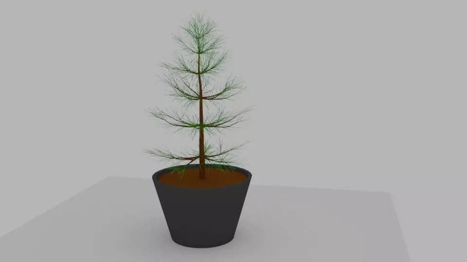 Free Low-poly rigged pot plant game ready and animation ready Free low-poly 3D model