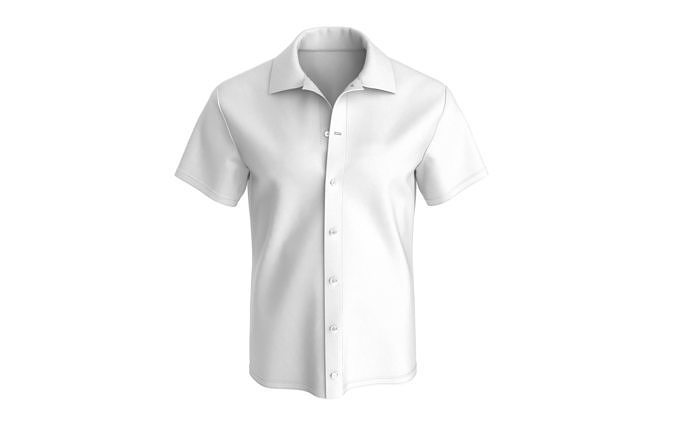 male Short sleeve Shirt 3D model