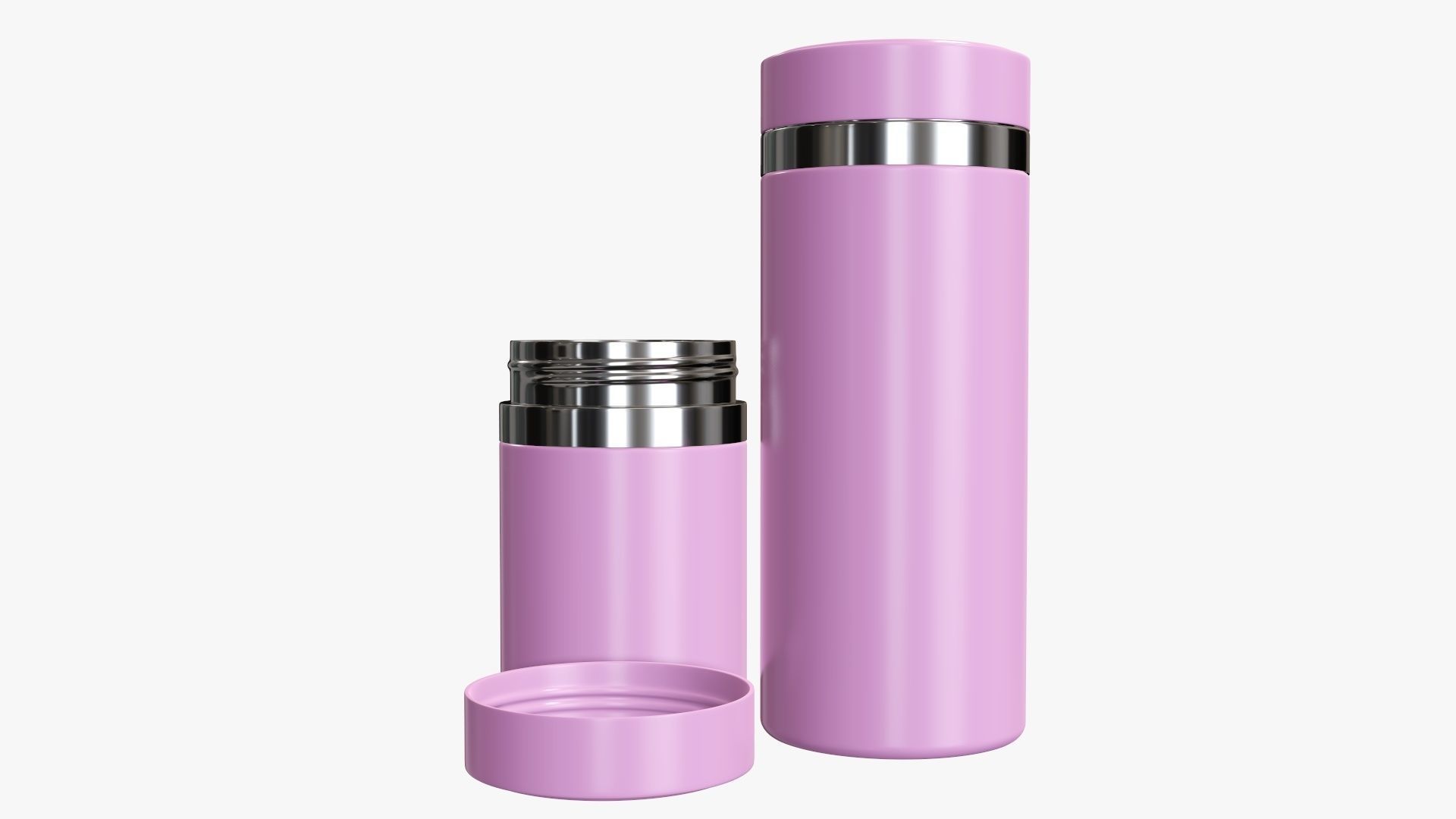 Thermos vacuum flask bottle 02 3D model_1
