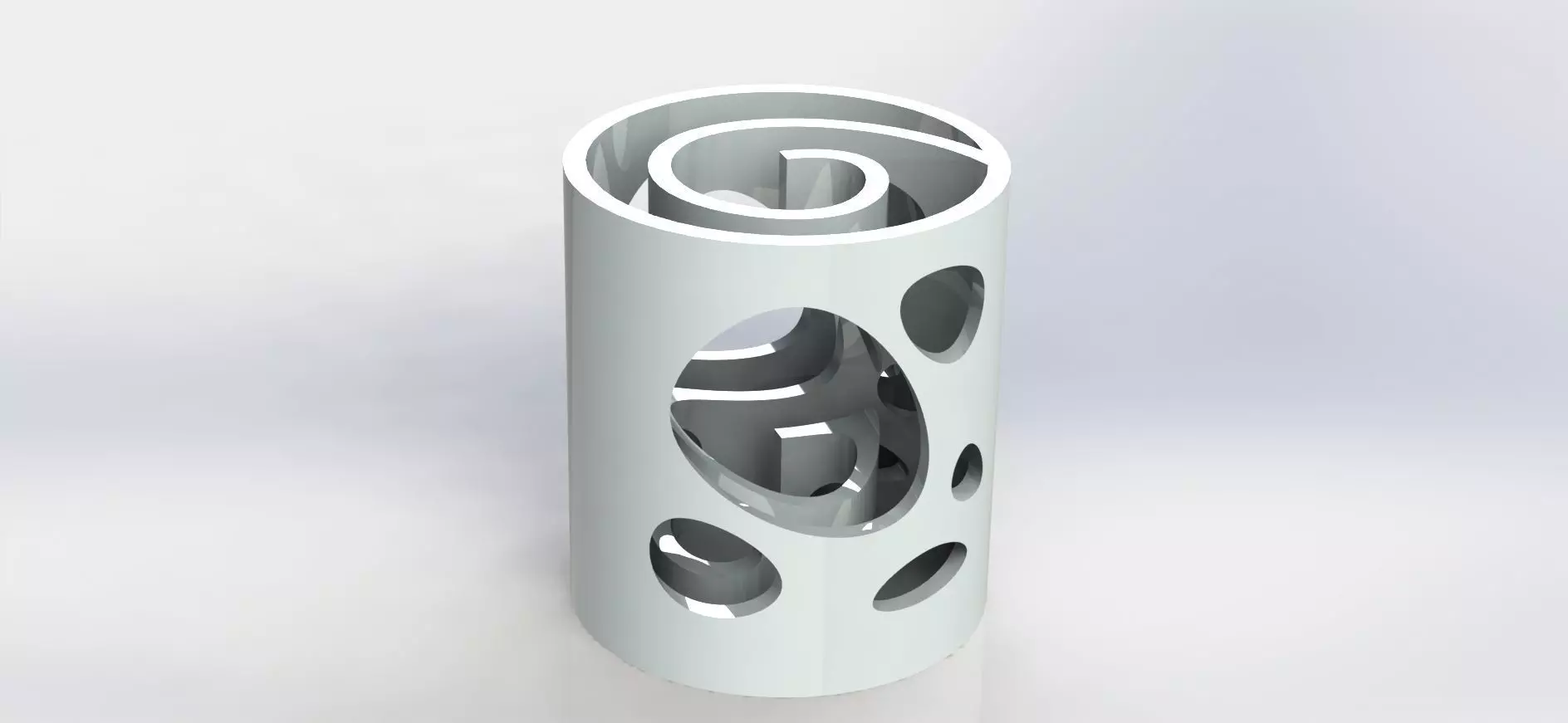 Labyrinth Pen Holder Water  3D print model_0