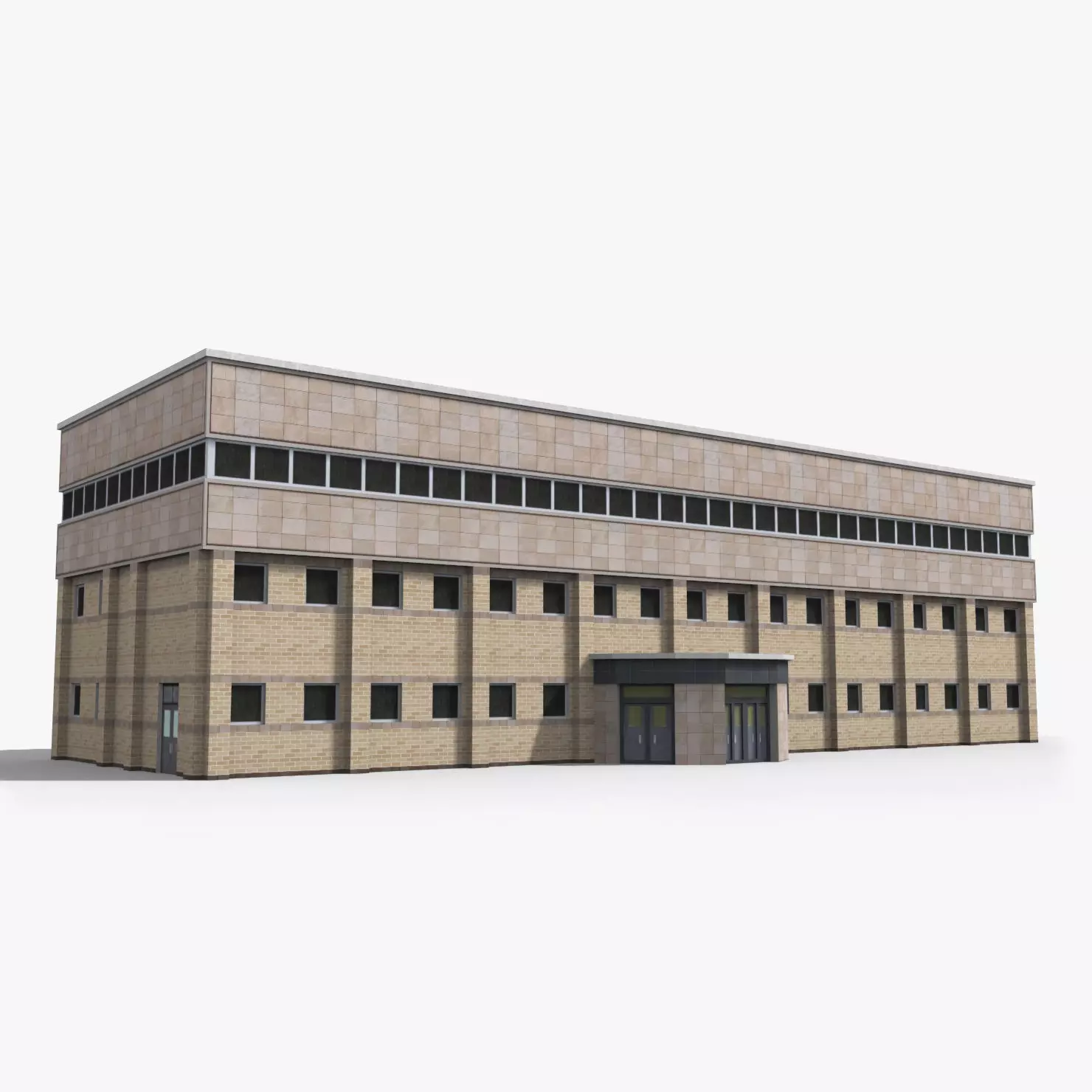 Factory x15 Low-poly 3D model_0