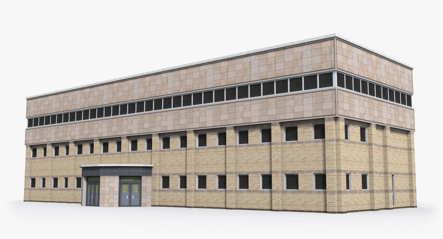 Factory x15 Low-poly 3D model_1