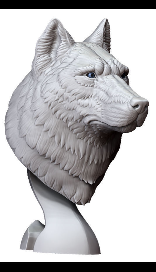 Wolf head 3d print model 3D print model_1