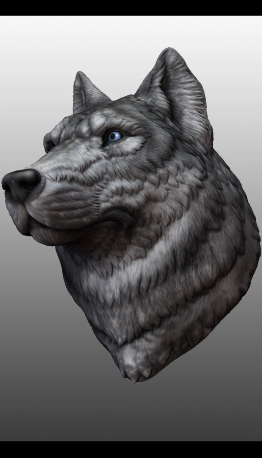 Wolf head 3d print model 3D print model_2