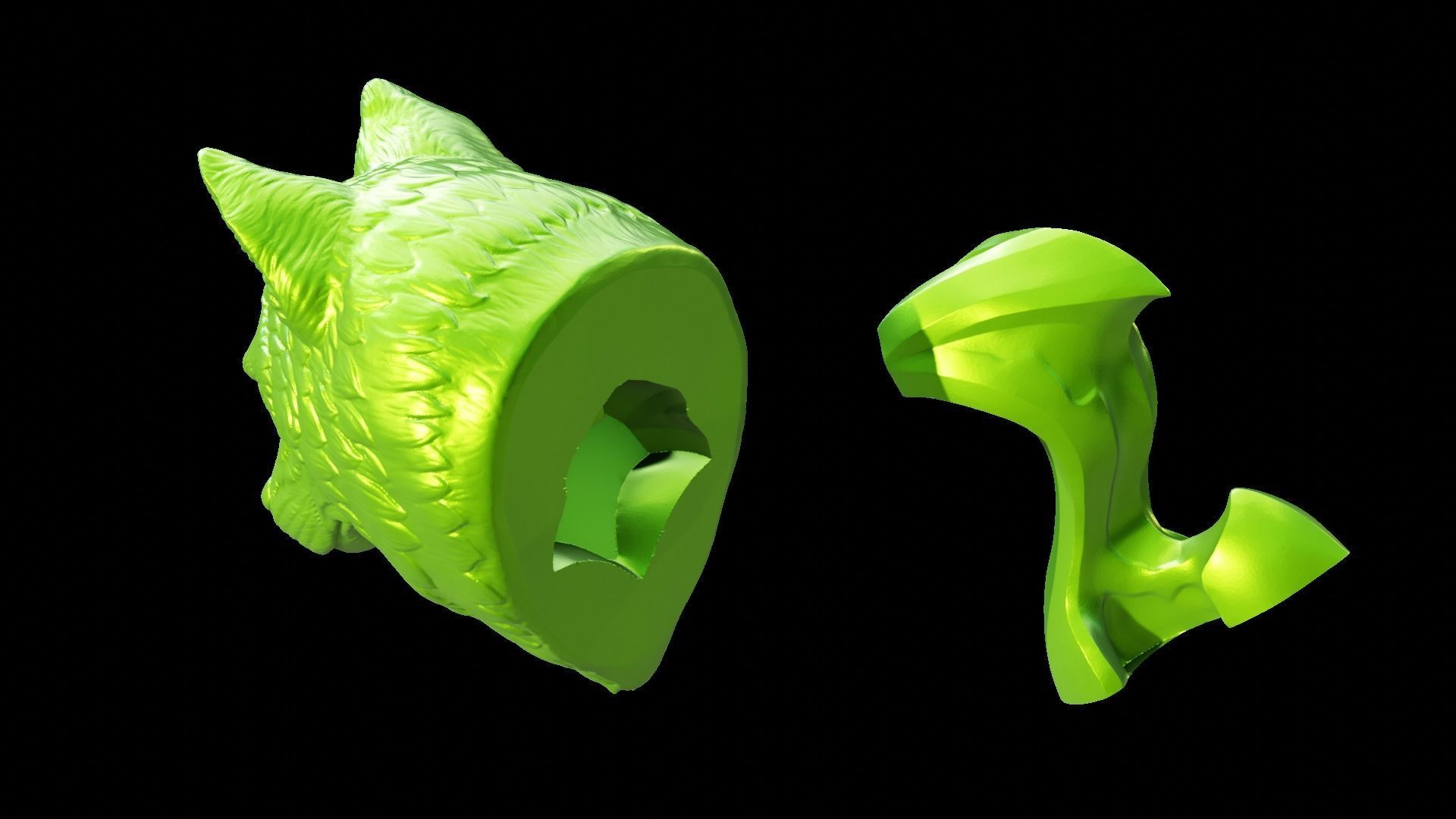 Wolf head 3d print model 3D print model_16