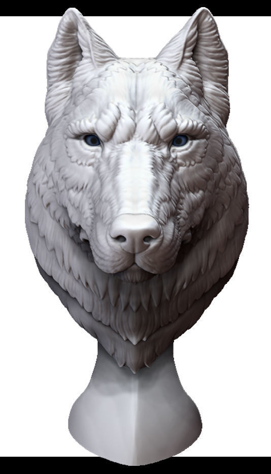 Wolf head 3d print model 3D print model_6