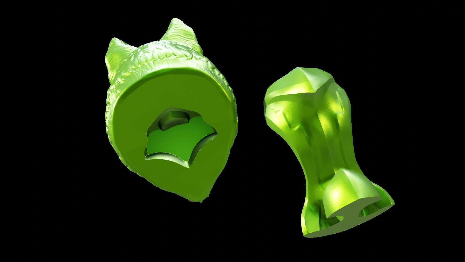 Wolf head 3d print model 3D print model_17