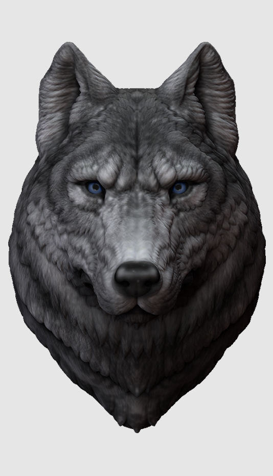 Wolf head 3d print model 3D print model_4
