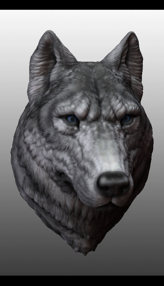 Wolf head 3d print model 3D print model_7