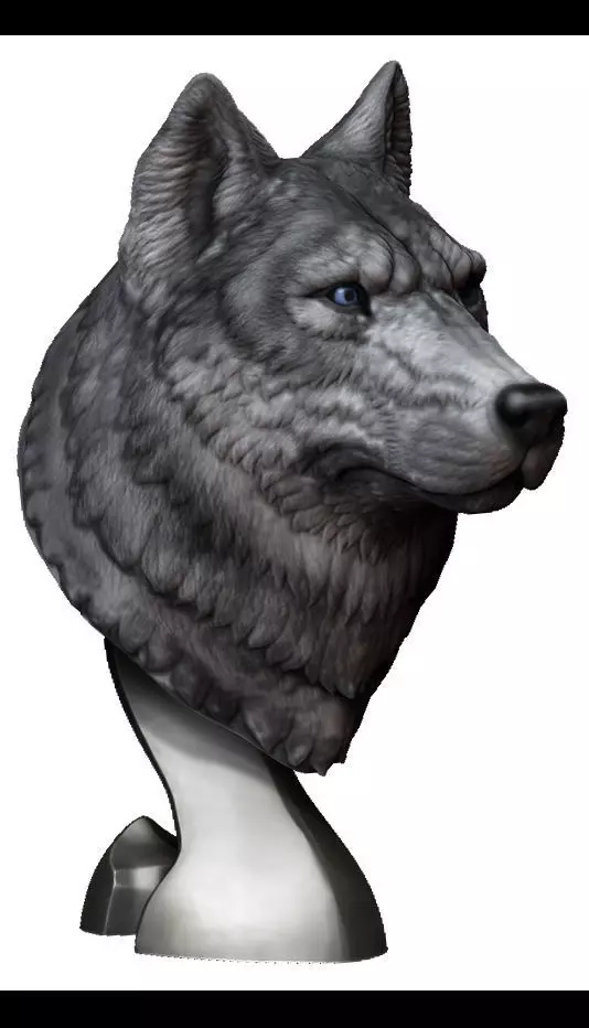Wolf head 3d print model 3D print model_0