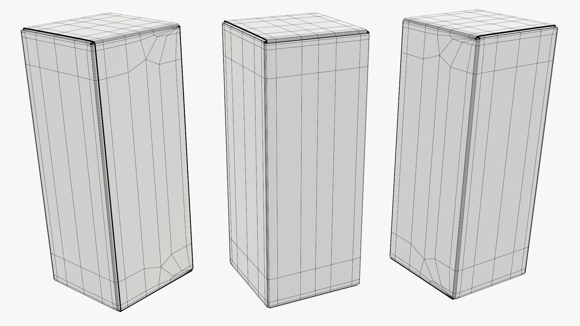 Vapor liquid bottle large box with black cap 3D model_3