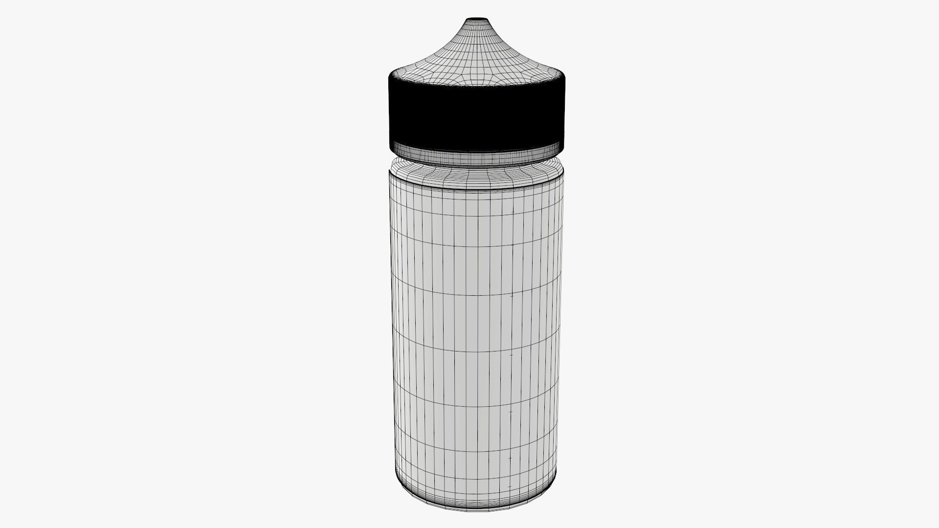Vapor liquid bottle large box with black cap 3D model_5