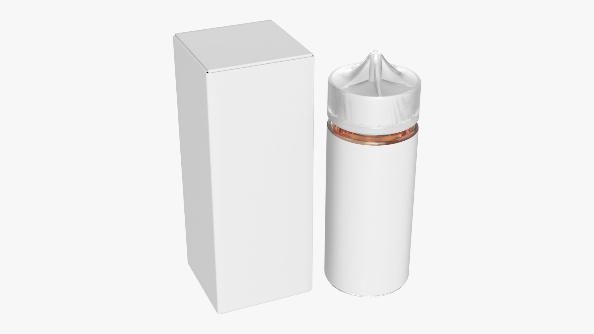 Vapor liquid bottle large box with transparent cap 3D model_2