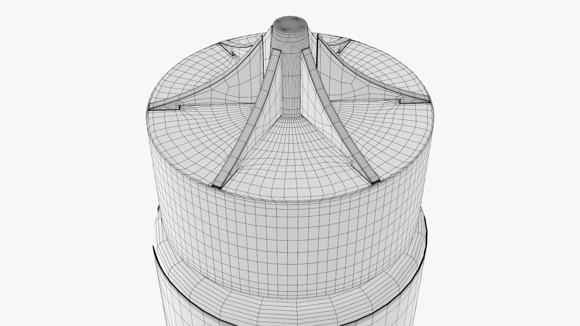 Vapor liquid bottle large box with transparent cap 3D model_7