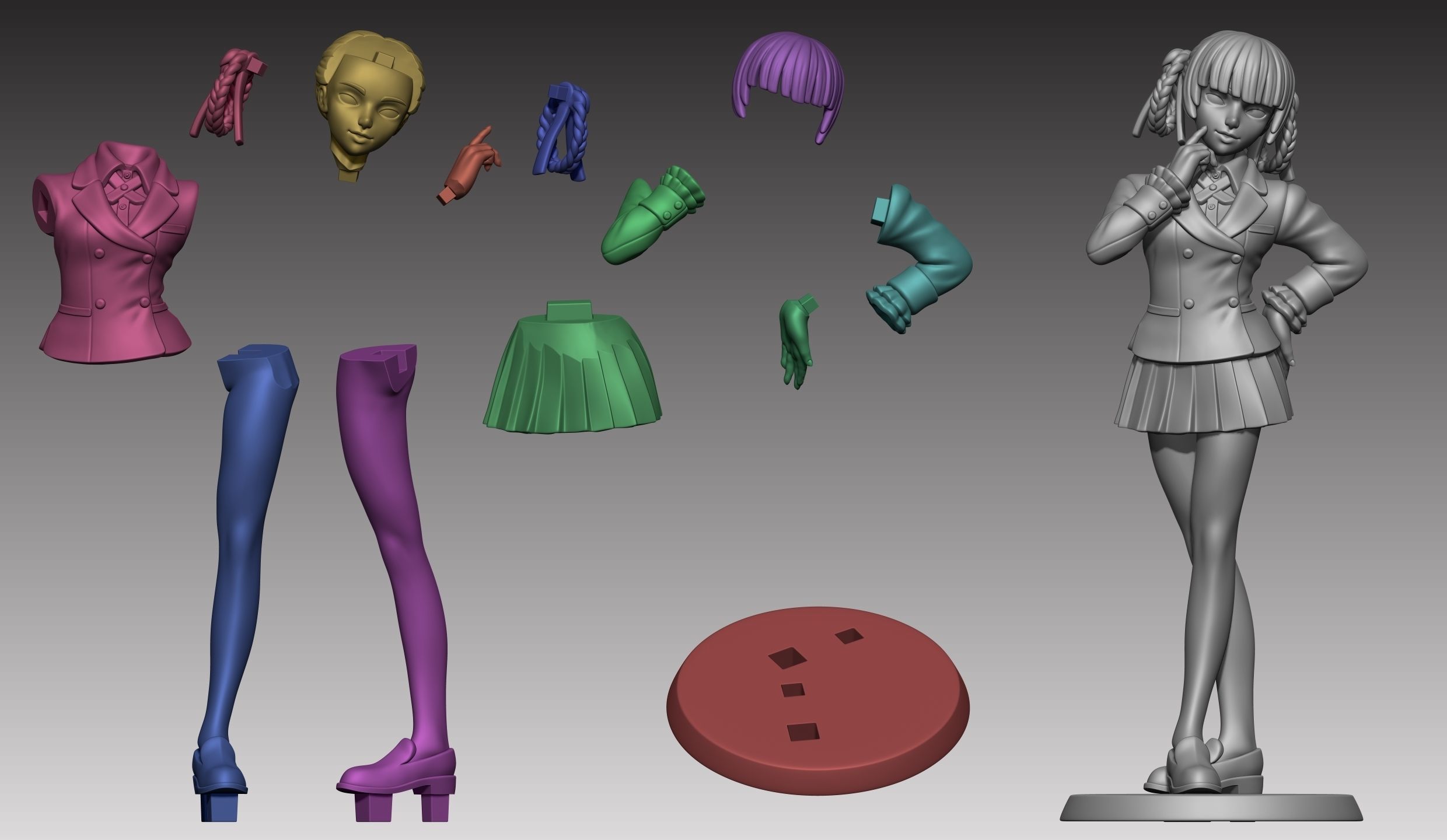 Kirari Momobami 3D print model_16