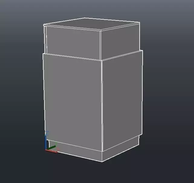 Banco di servizio con teca Free 3D model_0