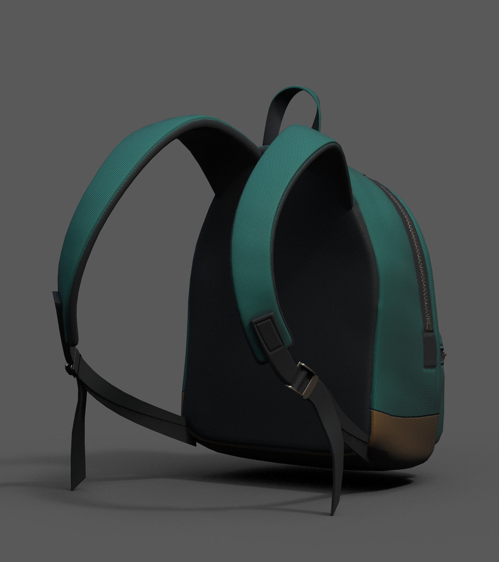 Backpack Camping child baggage bag  Low-poly 3D model_6