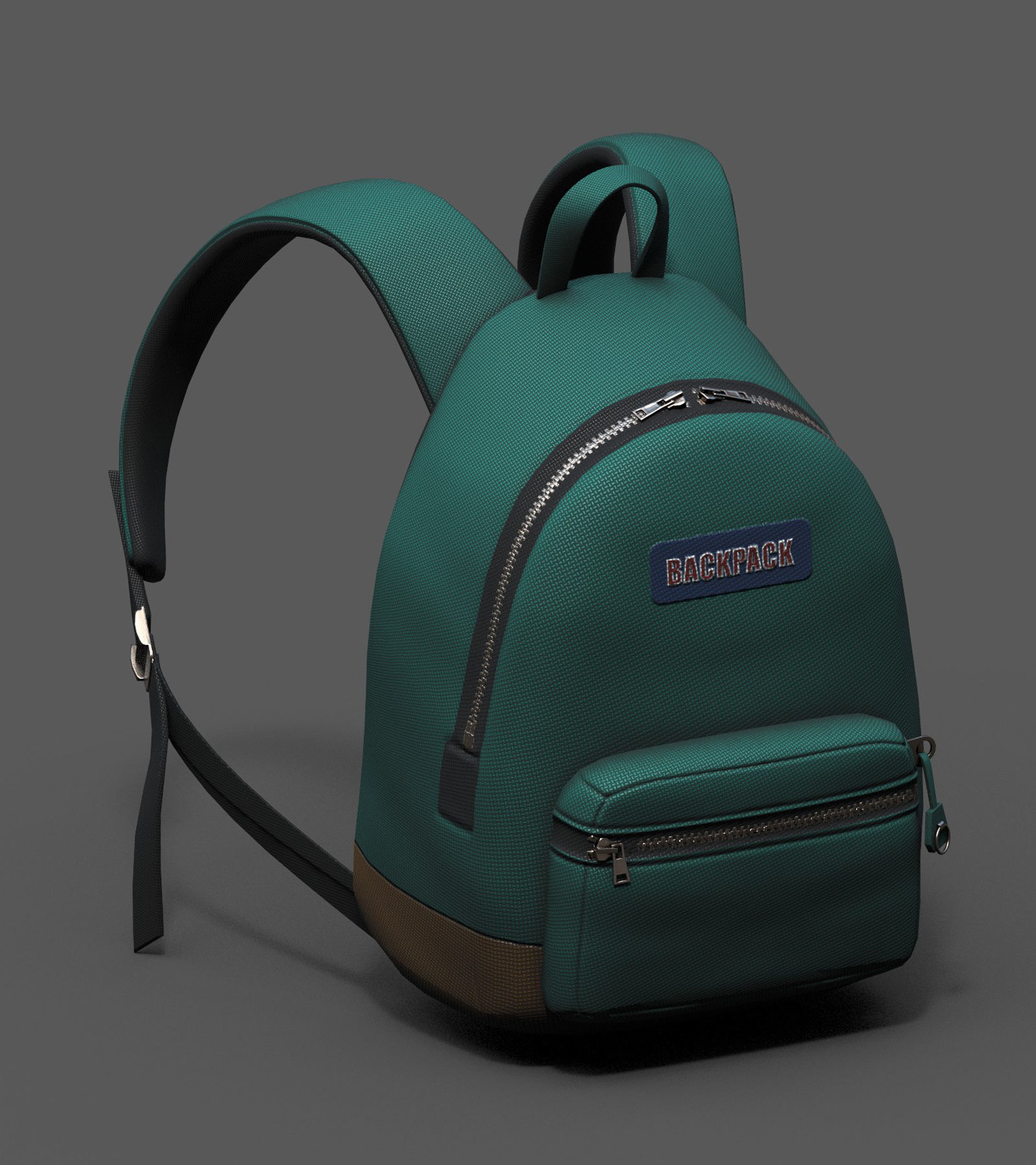 Backpack Camping child baggage bag  Low-poly 3D model_3