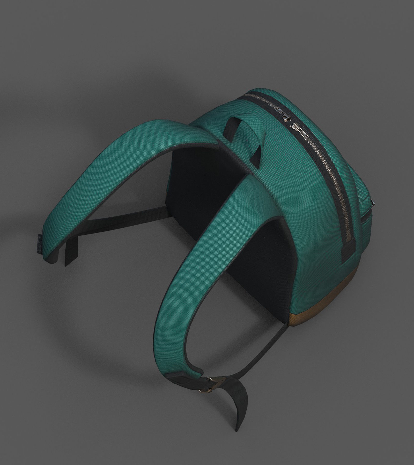 Backpack Camping child baggage bag  Low-poly 3D model_10