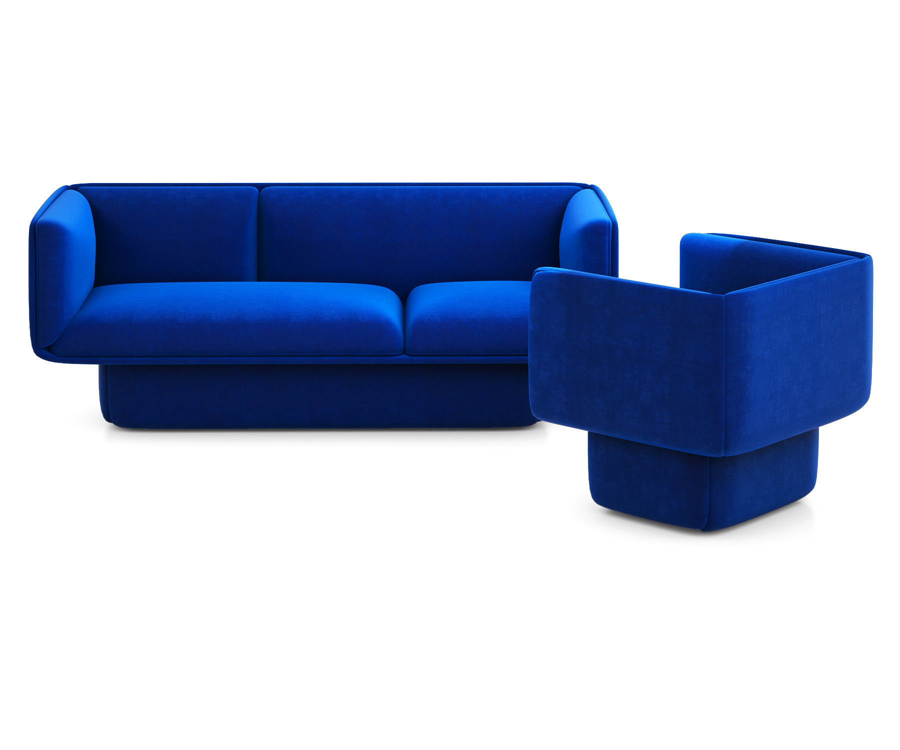 Block sofa and armchair by Mut Design 3D model CGTrader