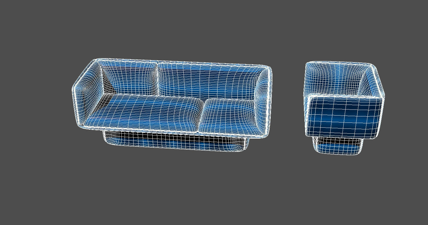 Block sofa and armchair by Mut Design 3D model CGTrader