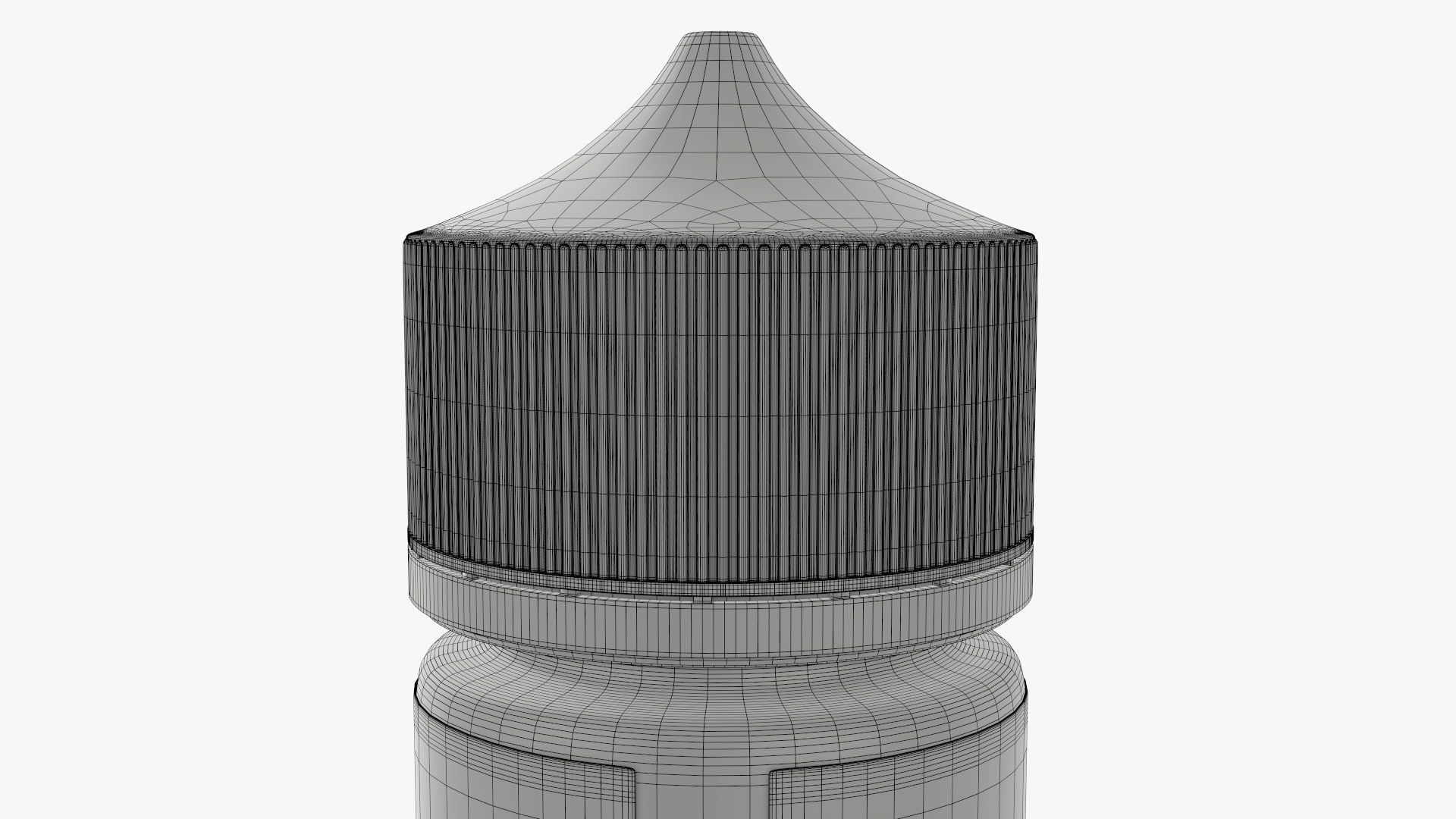 Vapor liquid bottle medium box with transparent cap 3D model_7