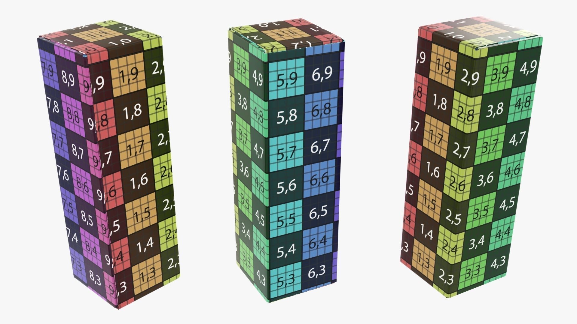 Vapor liquid bottle medium box with transparent cap 3D model_4