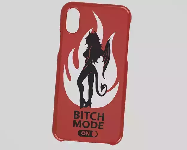 CARCASA IPHONE X-XS BITCH MODE ON 3D model